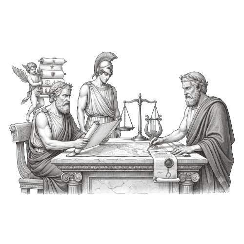 Advisers going through a plan at a desk